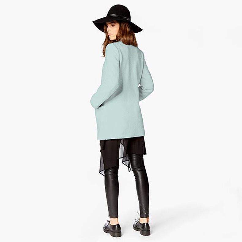 Bavlněný fleece Jednobarevné provedení – ledově modrá, image number 8