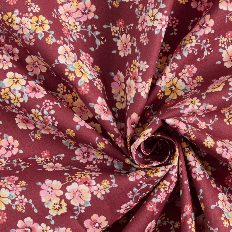 Povrstvená bavlna romantické květiny – slézová,  image number 4