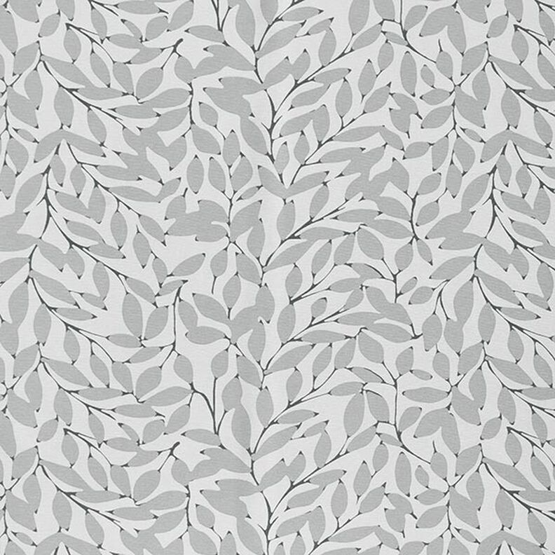Dekorační látka Plátno Rozmazané listy – mlhově šedá/šedá,  image number 1