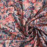 Viskózová tkanina Paisley květiny – namornicka modr/broskvově oranžová,  thumbnail number 3