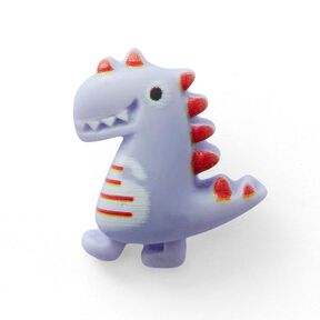 Knoflík s očkem Dino [ Ø20 mm ] – světle fialova/červená, 