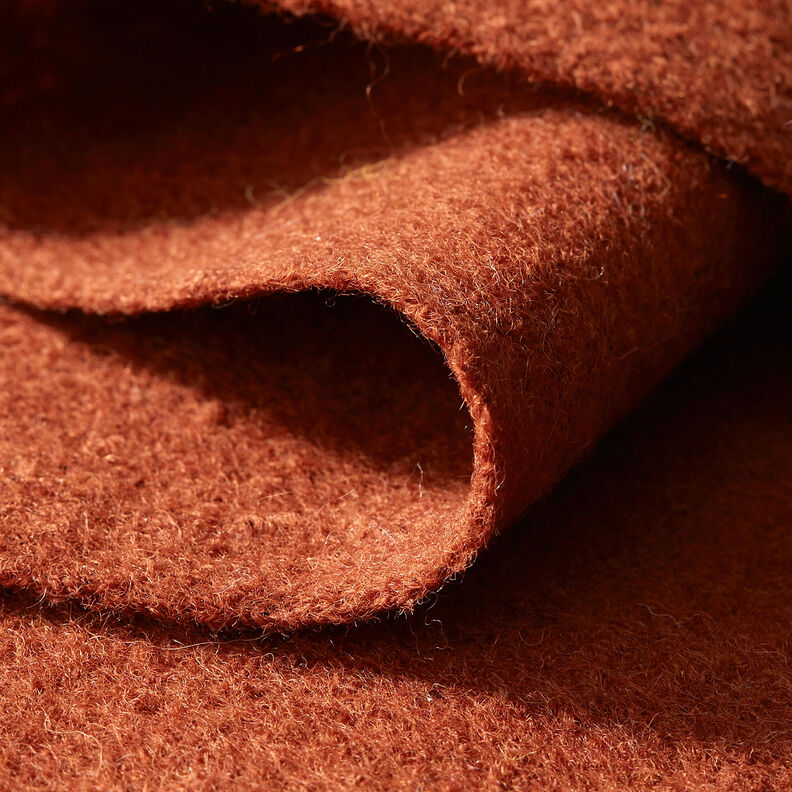 Valchovaný vlněný loden – terracotta,  image number 4