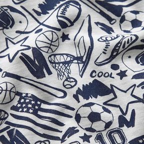 Teplákovina počesaná Sportovní vybavení Melír – vlněná bílá, 