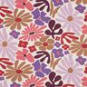 Teplákovina počesaná Velké květiny | Poppy Fabrics – přírodni/merlot,  thumbnail number 1