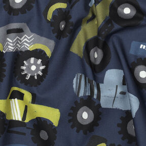 Bavlněný popelín Monstertrucky | Poppy Fabrics – namornicka modr, 