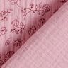 Mušelín / dvojitá mačkaná tkanina Malé úponky květů – růžová,  thumbnail number 4