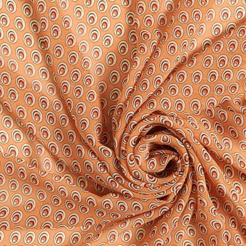 Šifon paví oko – meruňková/terracotta,  image number 3