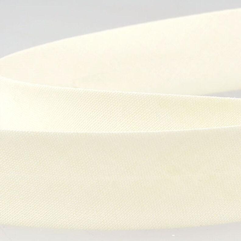 Šikmý proužek Polycotton [20 mm] – vlněná bílá,  image number 2