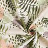 Bavlněná látka Kreton abstraktní rostliny v džungli – bílá/zelená,  thumbnail number 3