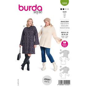 nadměrné šaty / tričko | Burda 5866 | 44-54, 