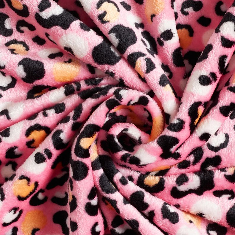 Hebký fleece Leopardí vzor – růžová, image number 3