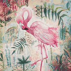 Dekorační látka kusový gobelín Plameňák – béžová/pink, 