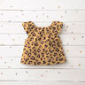 Mušelín / dvojitá mačkaná tkanina Leopard – starozlatá/červenofialková,  thumbnail number 6