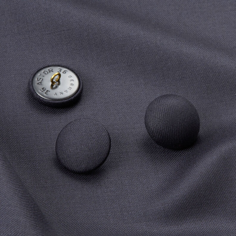 Potažený polokulatý Potažený knoflík Gloss – mořská modrá,  image number 4