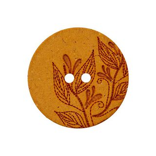 Konopno/polyesterový knoflík Recycling 2dírkový – terracotta, 