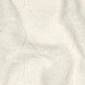 Umělá kožešina Vzor se srdíčky | Poppy Fabrics – vlněná bílá, 
