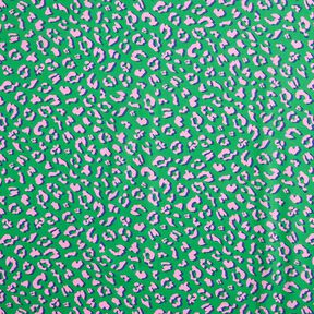 Povrstvená bavlna Abstraktní Leopardí vzor | Poppy Fabrics – zelená/růžová, 
