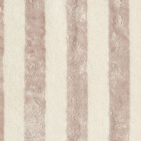 Froté látka Bambus Široké pruhy – mandlová/taupe (šedohnědá), 
