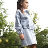 Denim Směs s bavlnou Pruhy | Poppy Fabrics – džínově modrá/vlněná bílá,  thumbnail number 7