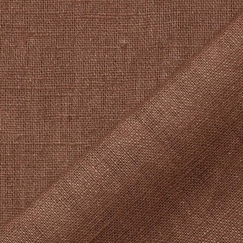Lněná látka Ramie mix medium – kaštanově hnědá,  image number 3