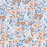 Viskózový popelín moře květin – světle modra/broskvově oranžová,  thumbnail number 1