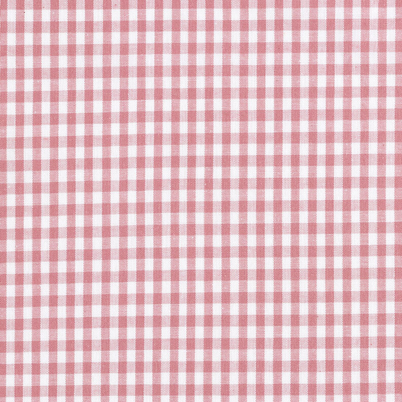 Bavlněná látka Vichy károvaná 0,5 cm – starorůžová/bílá,  image number 1