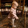 GOTS Mušelín / dvojitá mačkaná tkanina Ptáci a srdce | Poppy Fabrics – starorůžová,  thumbnail number 7