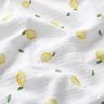 Mušelín / dvojitá mačkaná tkanina Akvarel citrony digitální potisk – bílá,  thumbnail number 2