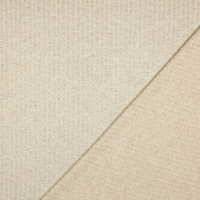 Žebrovaná pletenina Lurex – vlněná bílá/zlatá metalická,  image number 3