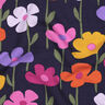 Francouzské froté letní teplákovina Barevné květiny | Poppy Fabrics – namornicka modr,  thumbnail number 2