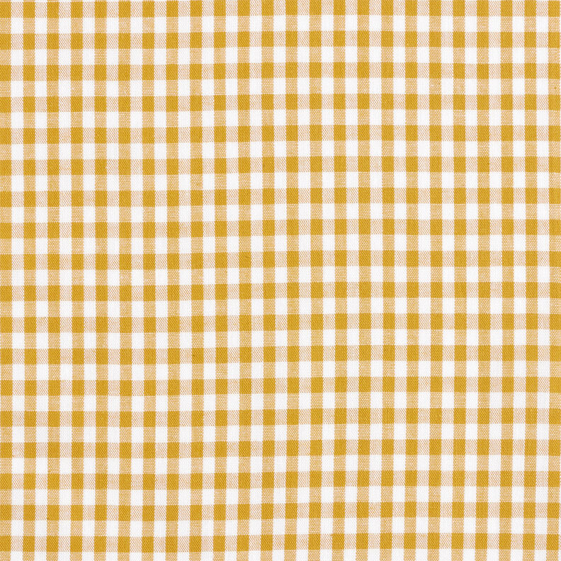 Bavlněná látka Vichy károvaná 0,5 cm – hořčicove žlutá/bílá,  image number 1
