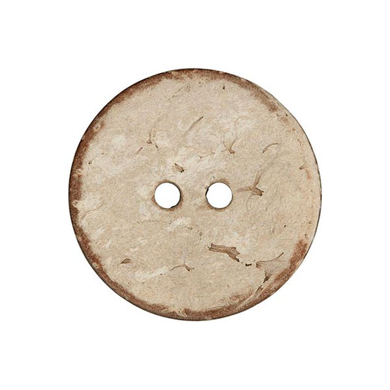 Kokosový knoflík dvoudírkový Basic Chalky - béžová,  image number 1