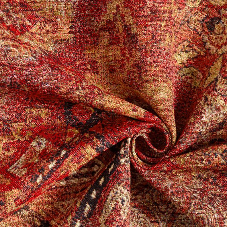 Dekorační látka Gobelín tkaný koberec – terracotta/ohnivě červená,  image number 5