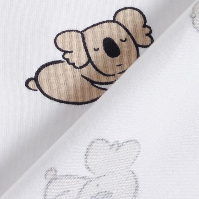 GOTS Bavlněný žerzej Koala | Poppy Fabrics – bílá/mandlová,  image number 4