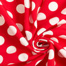 Krepová tkanina puntíky [2,5 cm] – červená,  thumbnail number 3