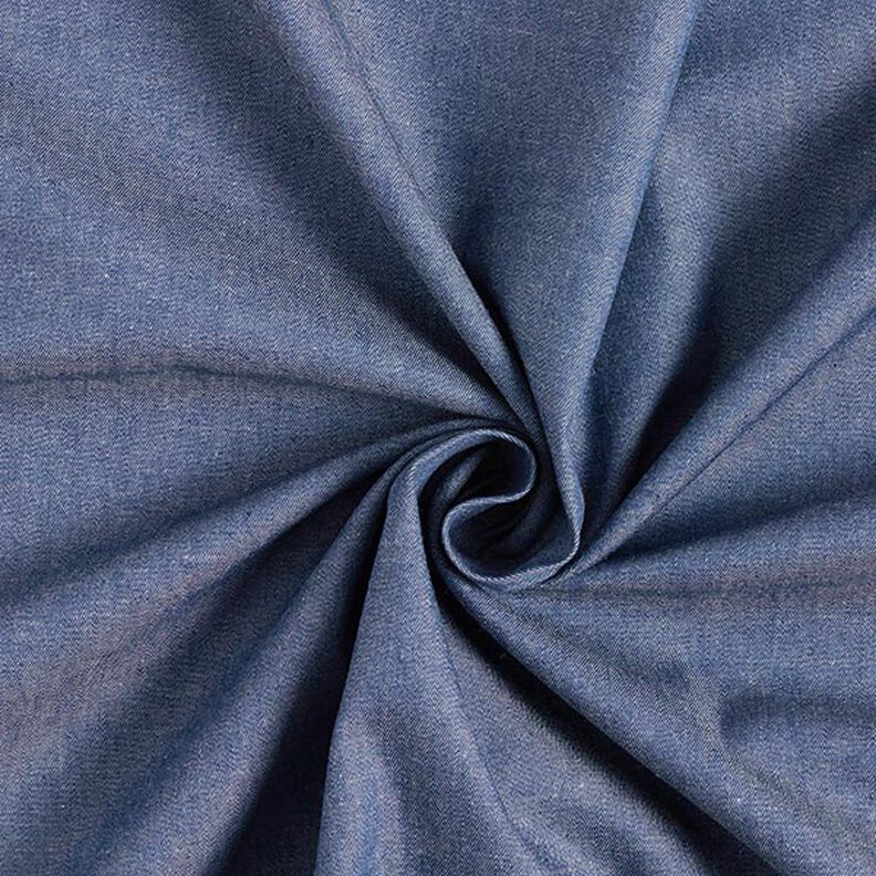 Bavlněné šambré ve vzhledu džínoviny – namornicka modr,  image number 1