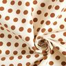 Kalhotovina strečová velké puntíky – bílá/mědená,  thumbnail number 3