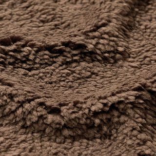 Umělá kožešina Plyšová látka – čokoládová | Zbytek 50cm, 