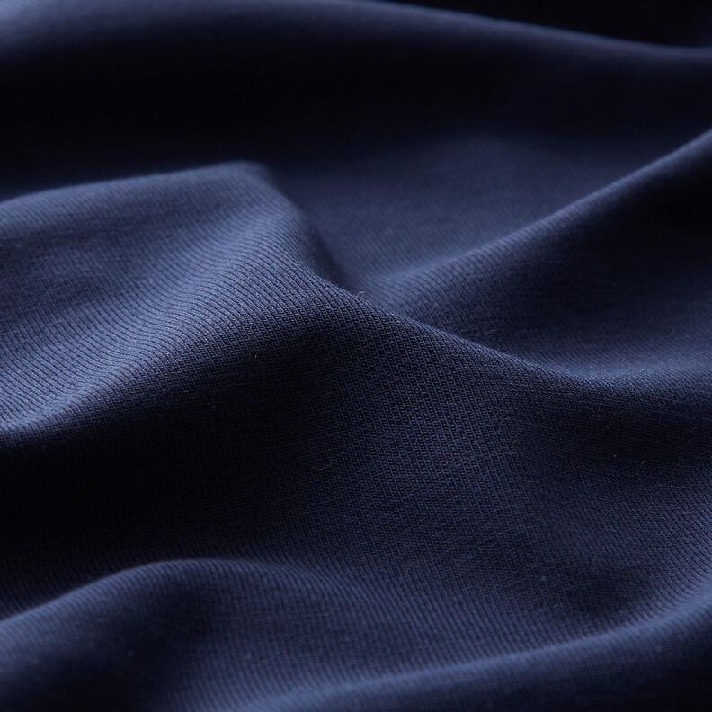 Viskózový žerzej jednobarevný – noční modrá,  image number 2
