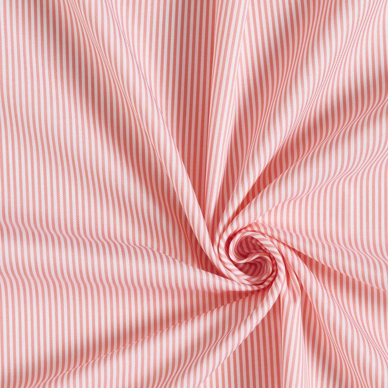 Bavlněná tkanina s úzkými proužky – bílá/broskvově oranžová,  image number 3