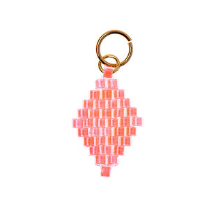 Přívěsek Brick Stitch Kosočtverec [10 mm  x 15 mm] | Rico Design – oranžová, 