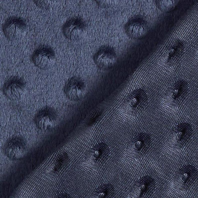 Hebký fleece vyražené puntíky – namornicka modr,  image number 4