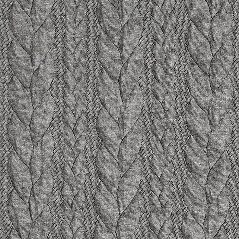 Žakárové žerzejové kloké Copánkový vzor – světle šedá,  image number 1