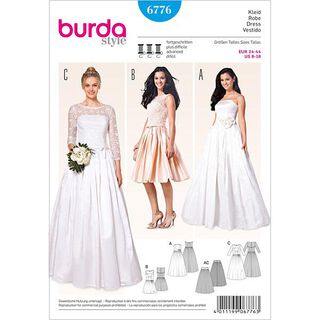 Svatební šaty / korzetové šaty / sukně, Burda 6776, 