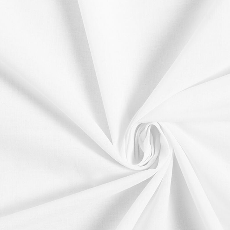 Bavlněný batist jednobarevný – bílá,  image number 1