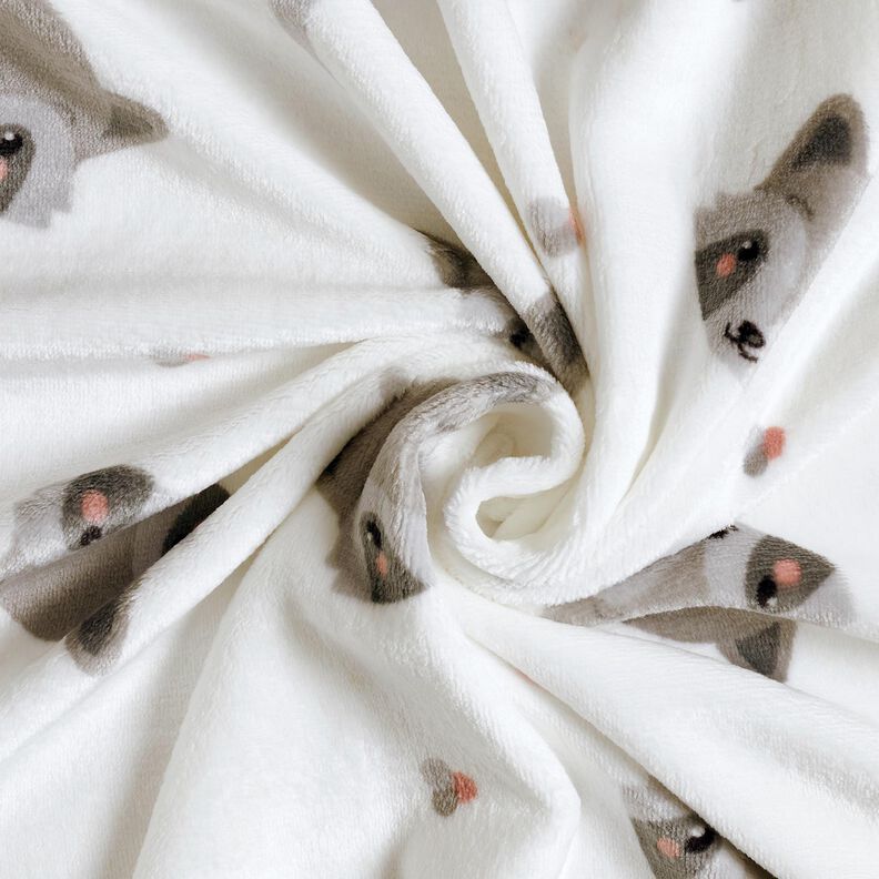 Hebký fleece Roztomilí mývalové – slonová kost/tmavě šedá,  image number 3