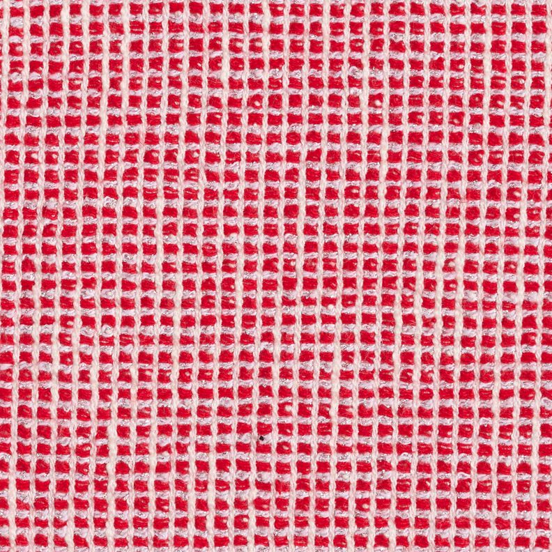 Směs bavlny struktura Bouclé – červená/bílá,  image number 1