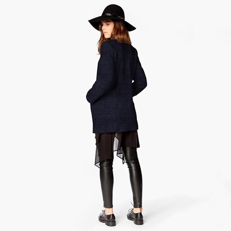 Žinylka Pletený žakár Třpyt – černomodrá/stříbrná metalická | Zbytek 70cm,  image number 4