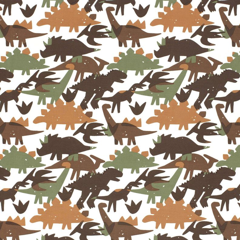 Bavlněný žerzej Maskovací dinosaurus – slonová kost/kaštanově hnědá, image number 1