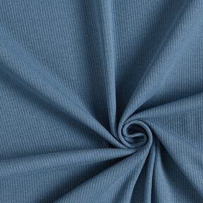 Žebrovaný žerzej Jemná žebra 2-1-1-1 – džínově modrá, 